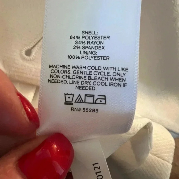 NWT- Express winter white lined, double breasted herringbone pattern blazer - Picture 4 of 4